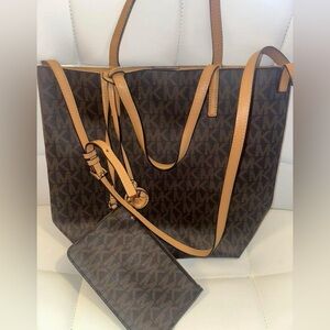 Michael Kors Signature Brown and Tan Tote Bag